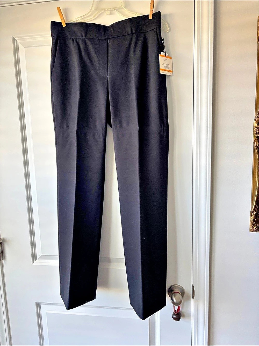 Anne Klein Pull-On Pant Straight Leg Pants Black Small (6)
